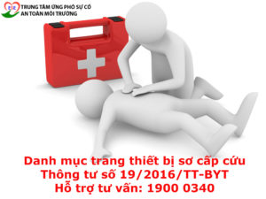 Danh mục trang thiết bị sơ cứu, cấp cứu