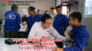 Công văn số : 303/MT  công bố 60 đơn vị đủ điều kiện khám bệnh nghề nghiệp