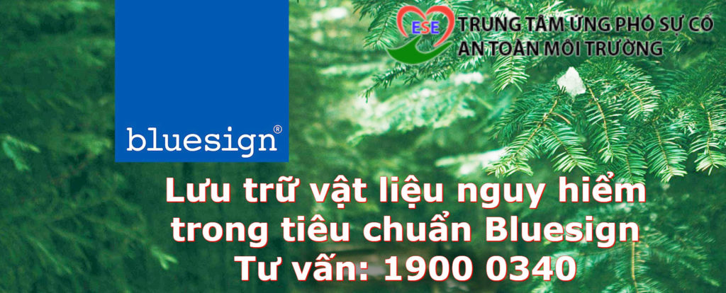 Lưu trữ vật liệu nguy hiểm trong tiêu chuẩn Bluesign được quy định tại tiêu chí thứ 12 trong văn bản "Bluesign criteria for production sites"