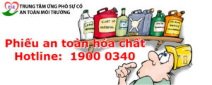 Phiếu an toàn hóa chất là thủ tục được lập khi hóa chất nguy hiểm và hỗn hợp chất chứa một hoặc một số chất nguy hiểm có hàm lượng lớn hơn hoặc bằng mức quy
