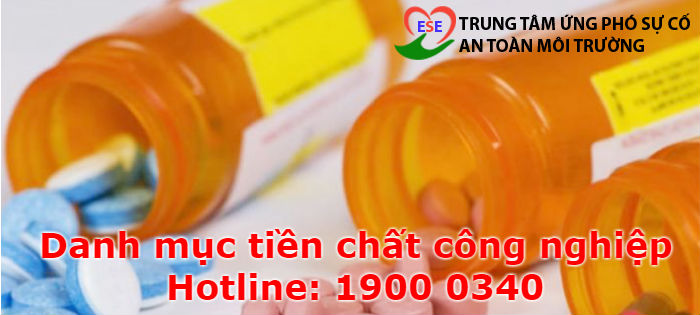 Danh mục tiền chất công nghiệp được quy định tại Nghị định 113/2017/NĐ-CP quy định chi tiết và hướng dẫn thi hành một số điều của Luật hóa chất.