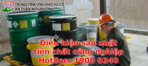 Điều kiện sản xuất tiền chất công nghiệp được ban hành kèm Nghị định 113/2017/NĐ-CP quy định chi tiết và hướng dẫn thi hành một số điều của Luật hóa chất 