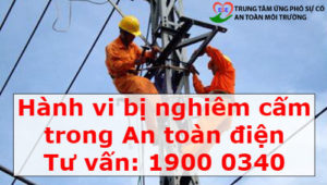 Hành vi bị nghiêm cấm trong An toàn điện