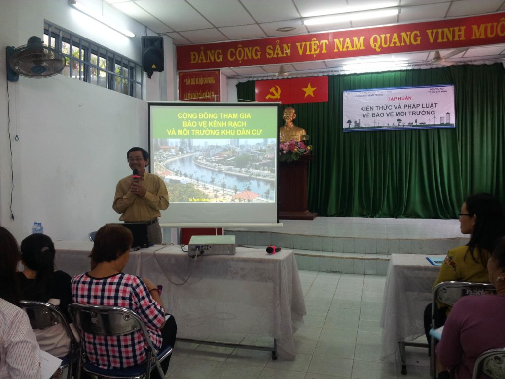 Buổi tập huấn kiến thức pháp luật môi trường tổ chức bởi Chi cục Bảo vệ môi trường Thành phố Hồ Chí Minh, thực hiện bởi Công ty Cổ phần Phát triển GRECO