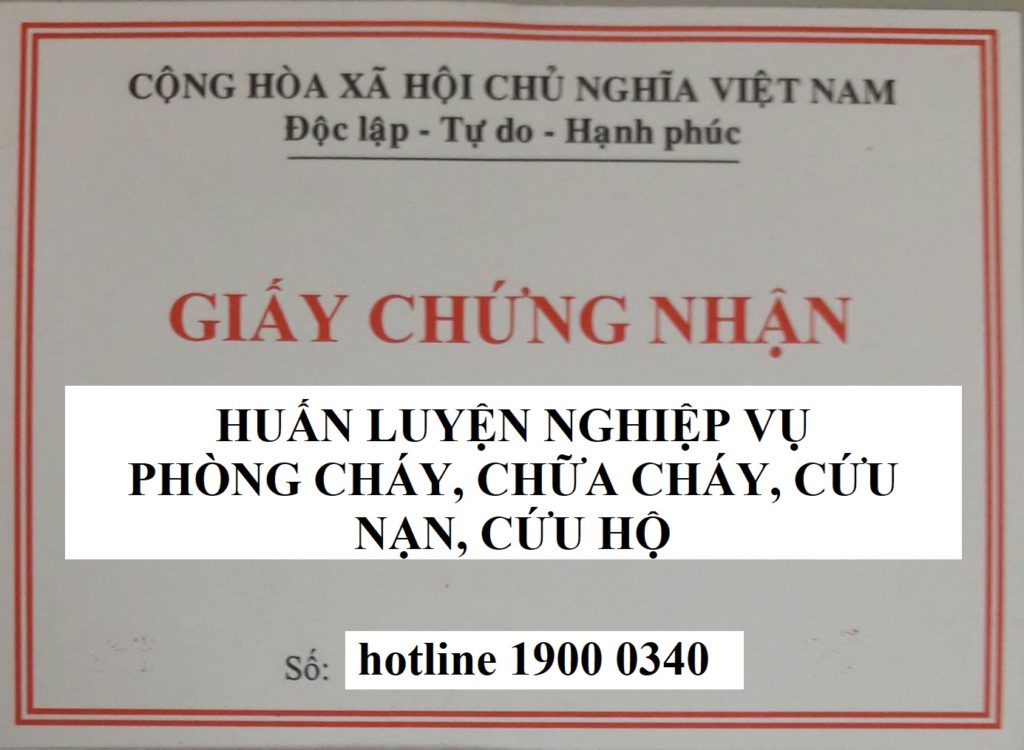 giấy chứng nhận phòng cháy chữa cháy cứu nạn cứu hộ