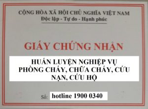 giấy chứng nhận phòng cháy chữa cháy cứu nạn cứu hộ