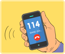 Gọi điện thoại báo cháy theo số 114
