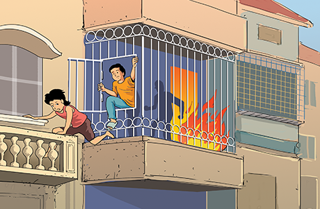 Không nên lắp đặt “chuồng cọp”. trường hợp cần thiết, nên bố trí ô cửa.