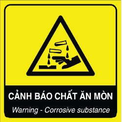 Biển cảnh báo nguy hiểm chất ăn mòn - 3A Safety