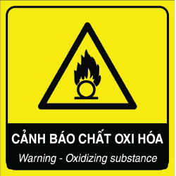 Biển cảnh báo nguy hiểm chất oxi hóa - 3A Safety