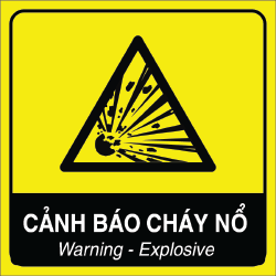 Biển cảnh báo nguy hiểm cháy nổ - 3A Safety