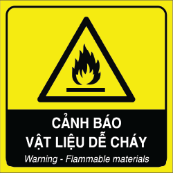 Biển cảnh báo nguy hiểm vật liệu dễ cháy - 3A Safety